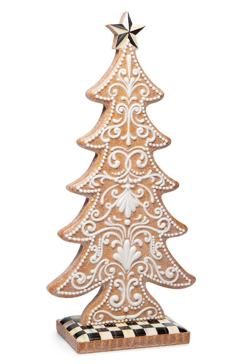 Gingerbread Cookie Christmas Tree Decoration, Main, color, BROWN