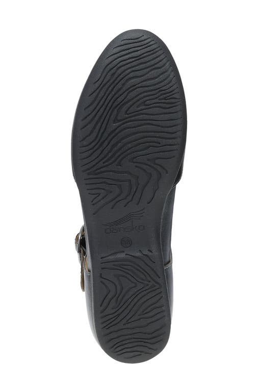 Dansko Liv Ankle Strap Flat In Black