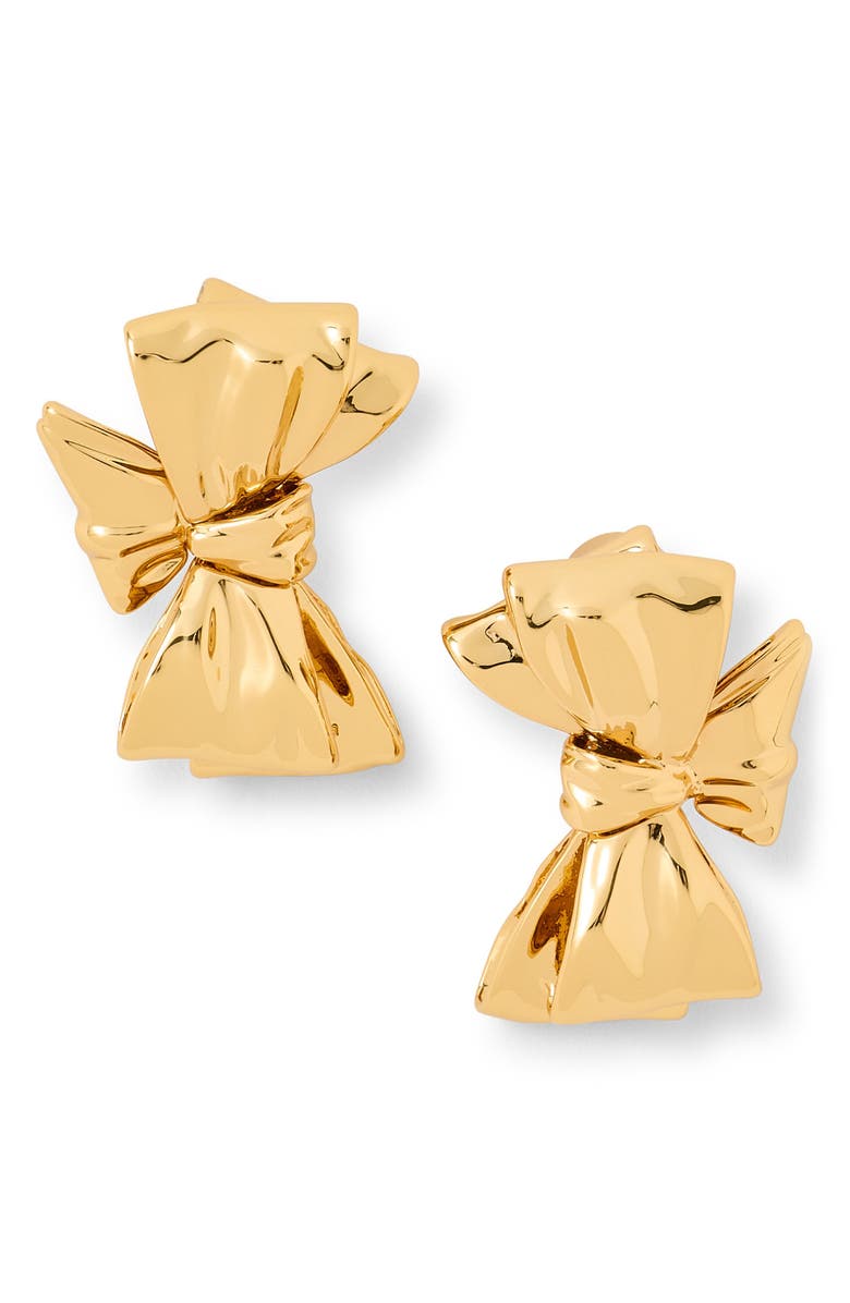 Jennifer Fisher Bow Clip-On Stud Earrings, Main, color, Gold