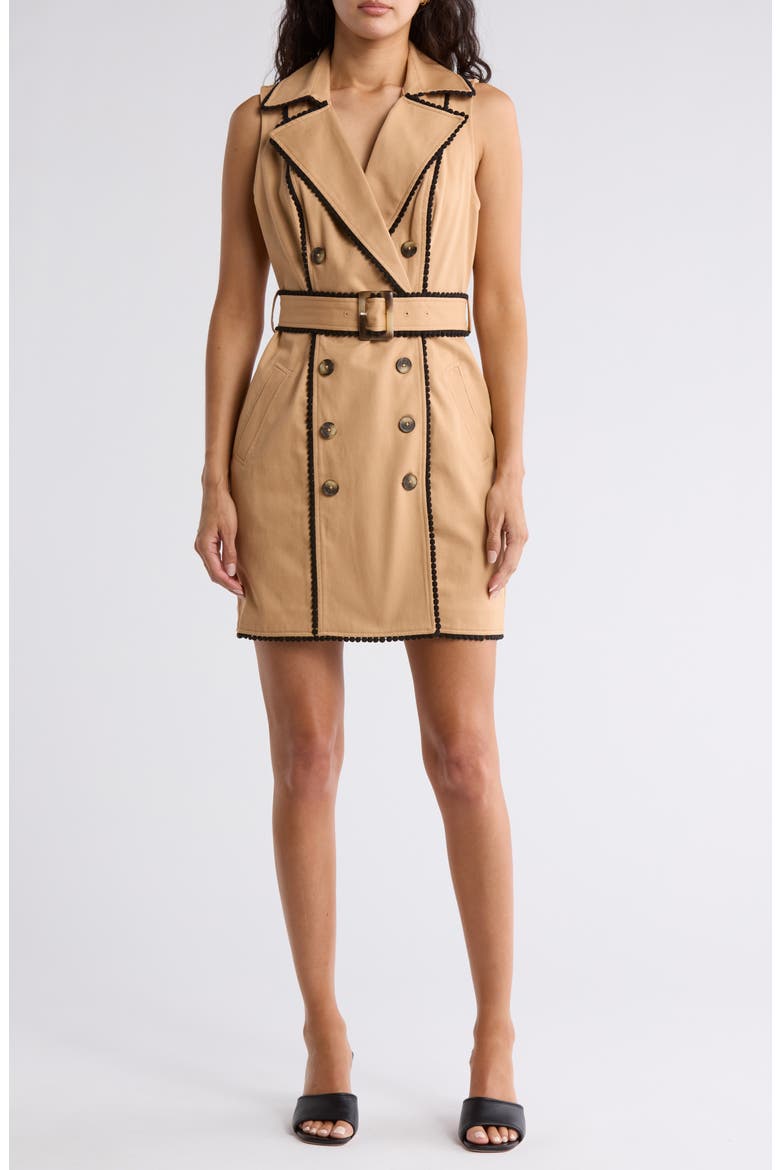 Hale Trench Minidress, Main, color, SOFT CAMEL