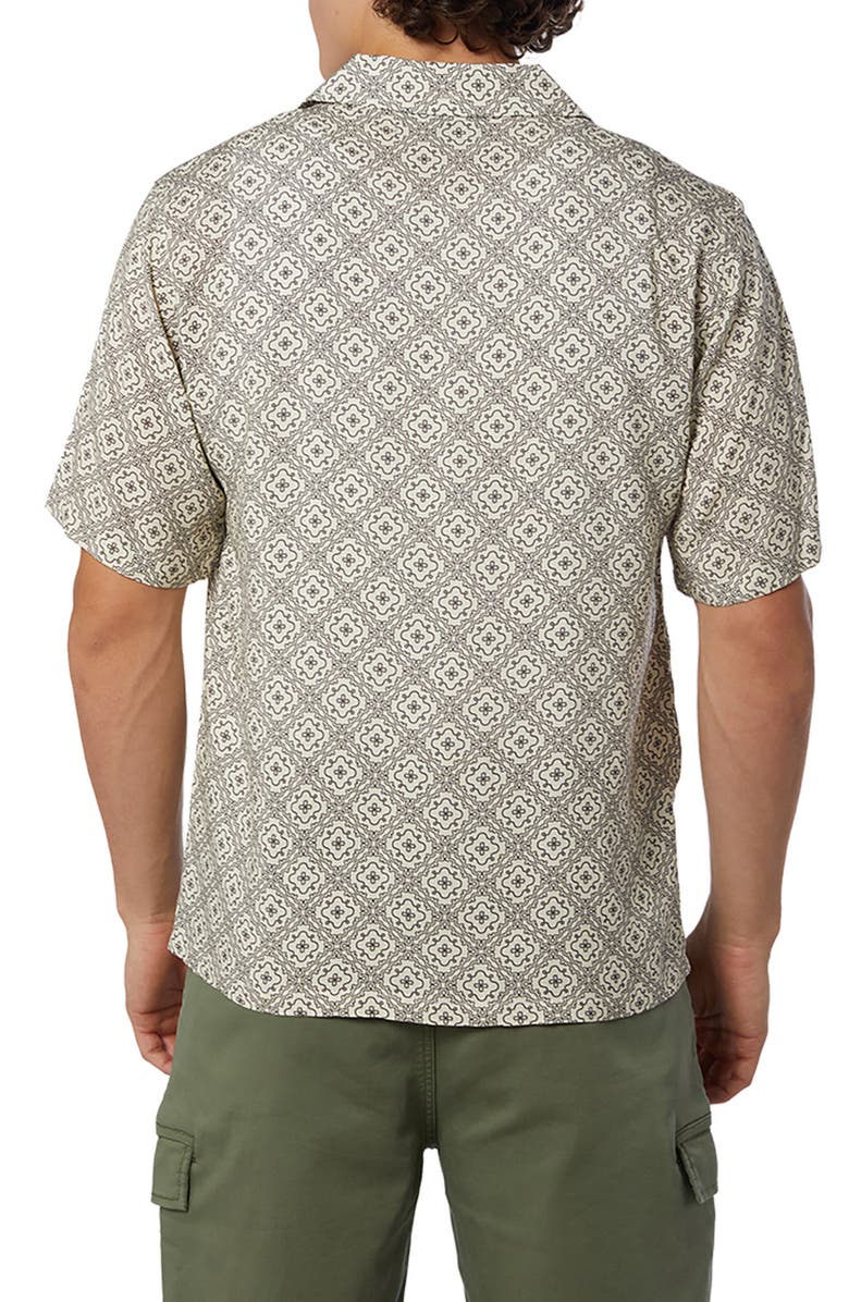 Ezekiel Brisbane Camp Short Sleeve Woven Shirt, Alternate, color, Bone
