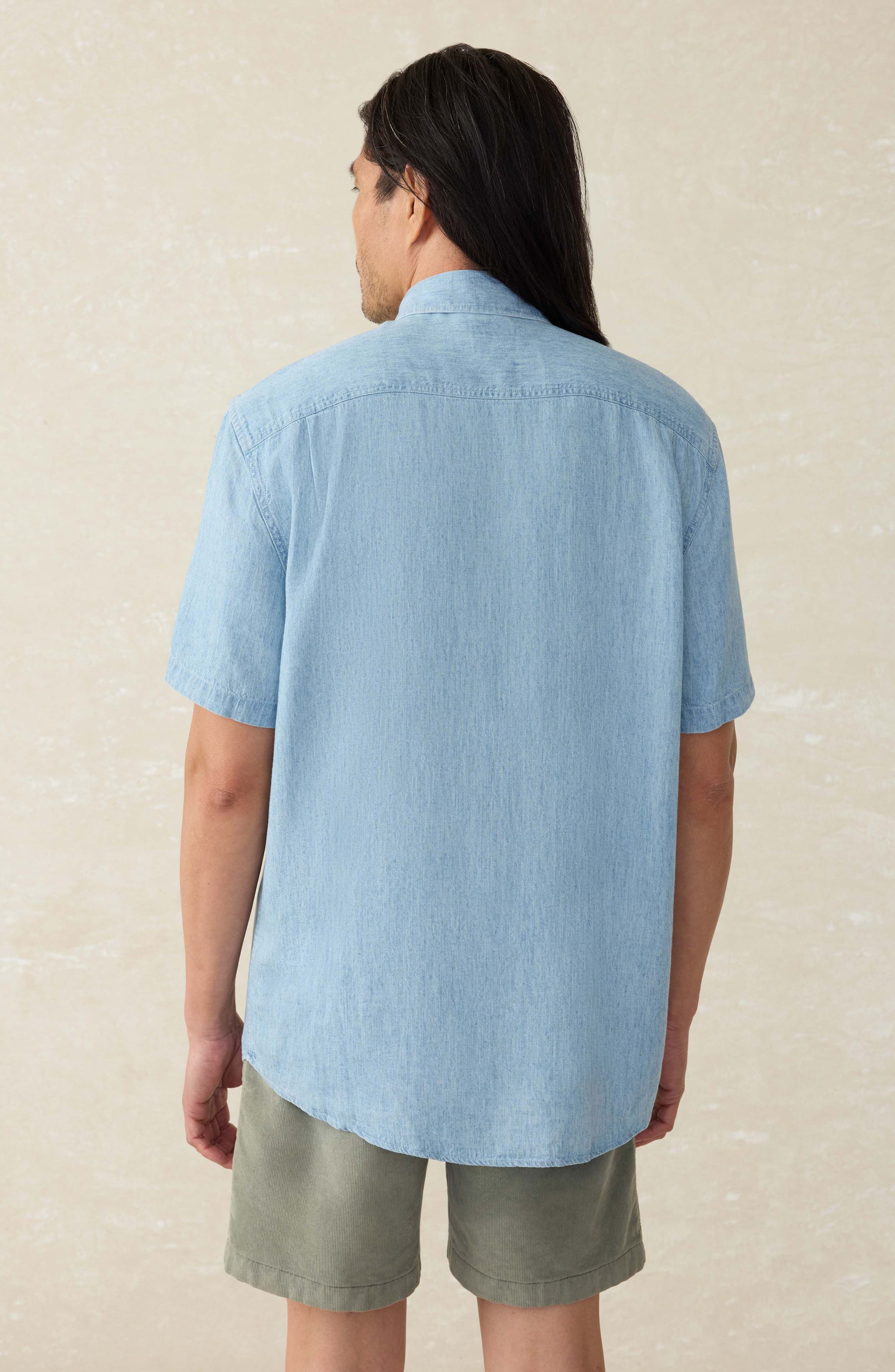The Tried & True Chambray Short Sleeve Button-Up Shirt - image 4