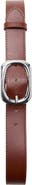MANGO Oval Buckle Faux Leather Belt