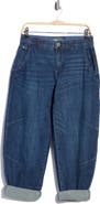 Democracy Roll Cuff Barrel Leg Jeans