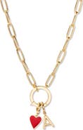 Brook and York Cameron Initial Heart Charm Necklace