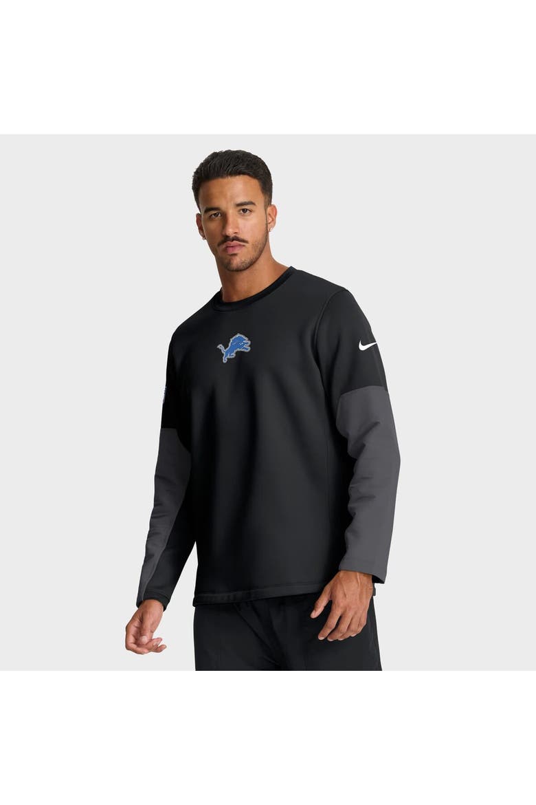 Men's Nike Black Detroit Lions Sideline Scripted to Win Performance Long Sleeve T-Shirt, Alternate, color, Black
