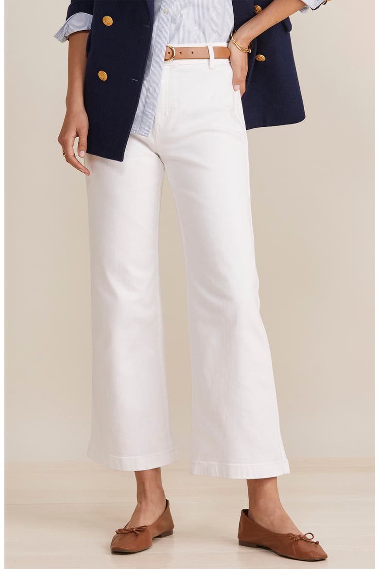 Mariner Crop Wide Leg Jeans, Alternate, color, WHITE CAP