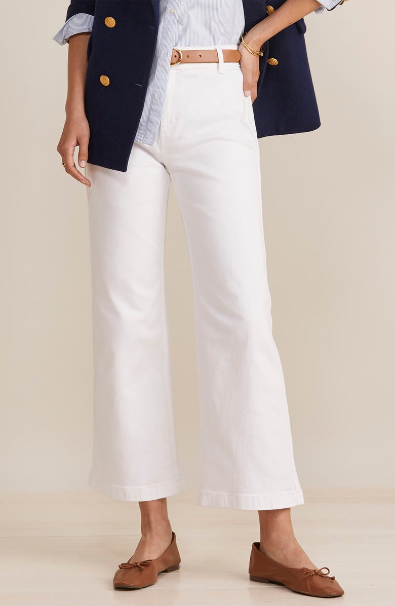 vineyard vines Mariner Crop Wide Leg Jeans, Alternate, color, 