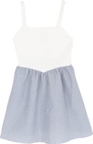 Rare Editions Kids' Stripe Seersucker Dress