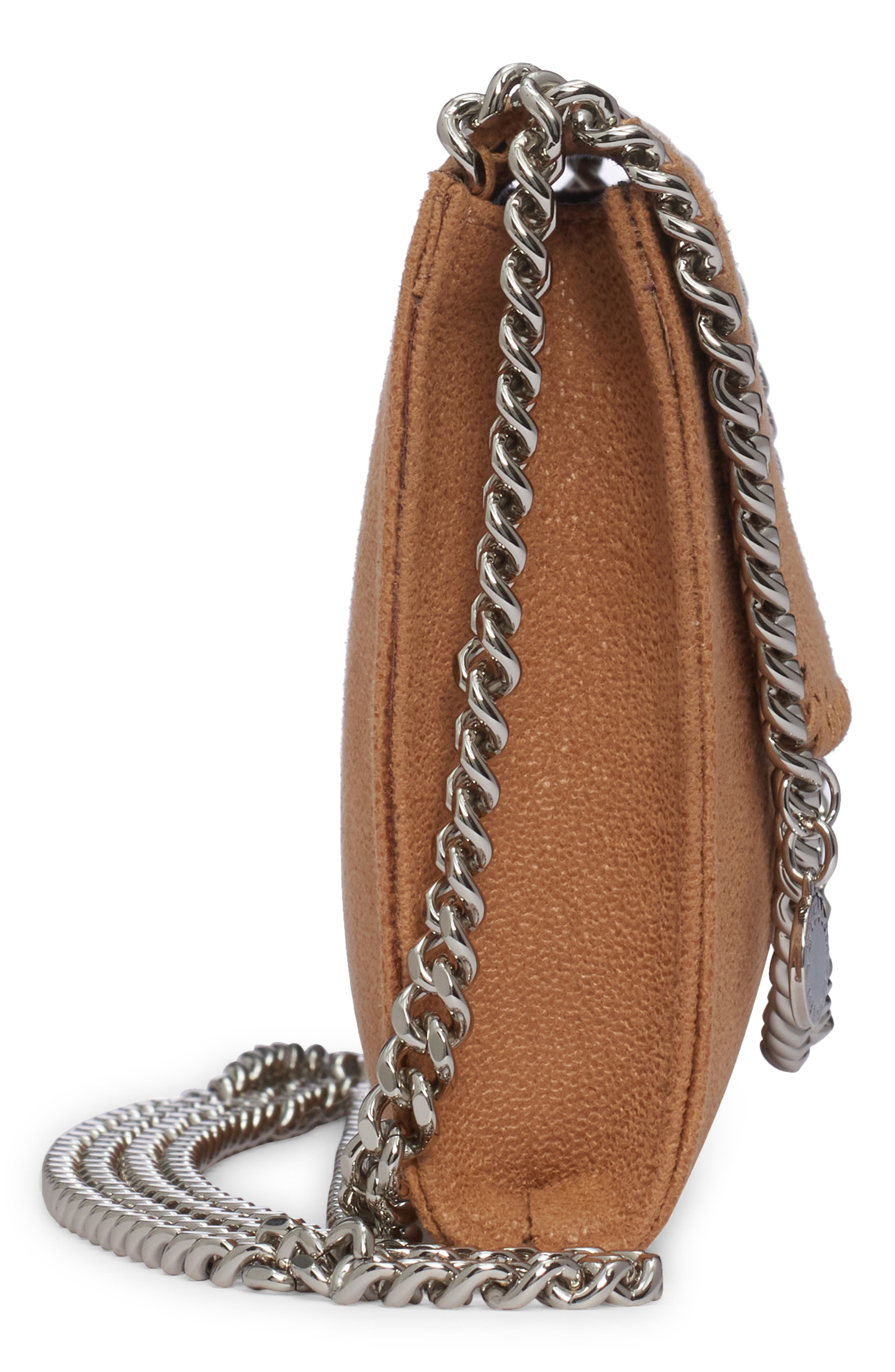 Stella McCartney Mini Falabella Faux Leather Crossbody Bag, Alternate, color, 