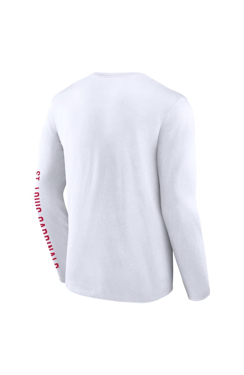 FANATICS Men's Fanatics  White St. Louis Cardinals Press Box Long Sleeve T-Shirt, Alternate, color, White