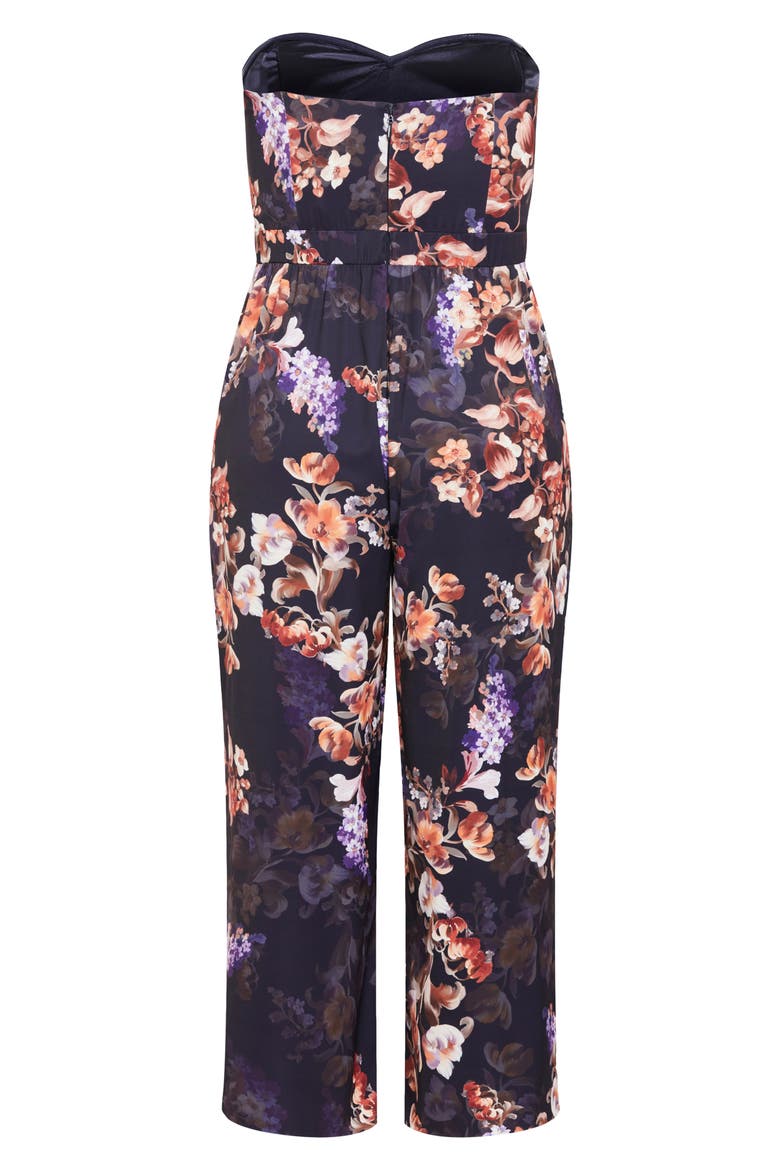 Fiona Floral Print Jumpsuit, Alternate, color, NAVY PRINT