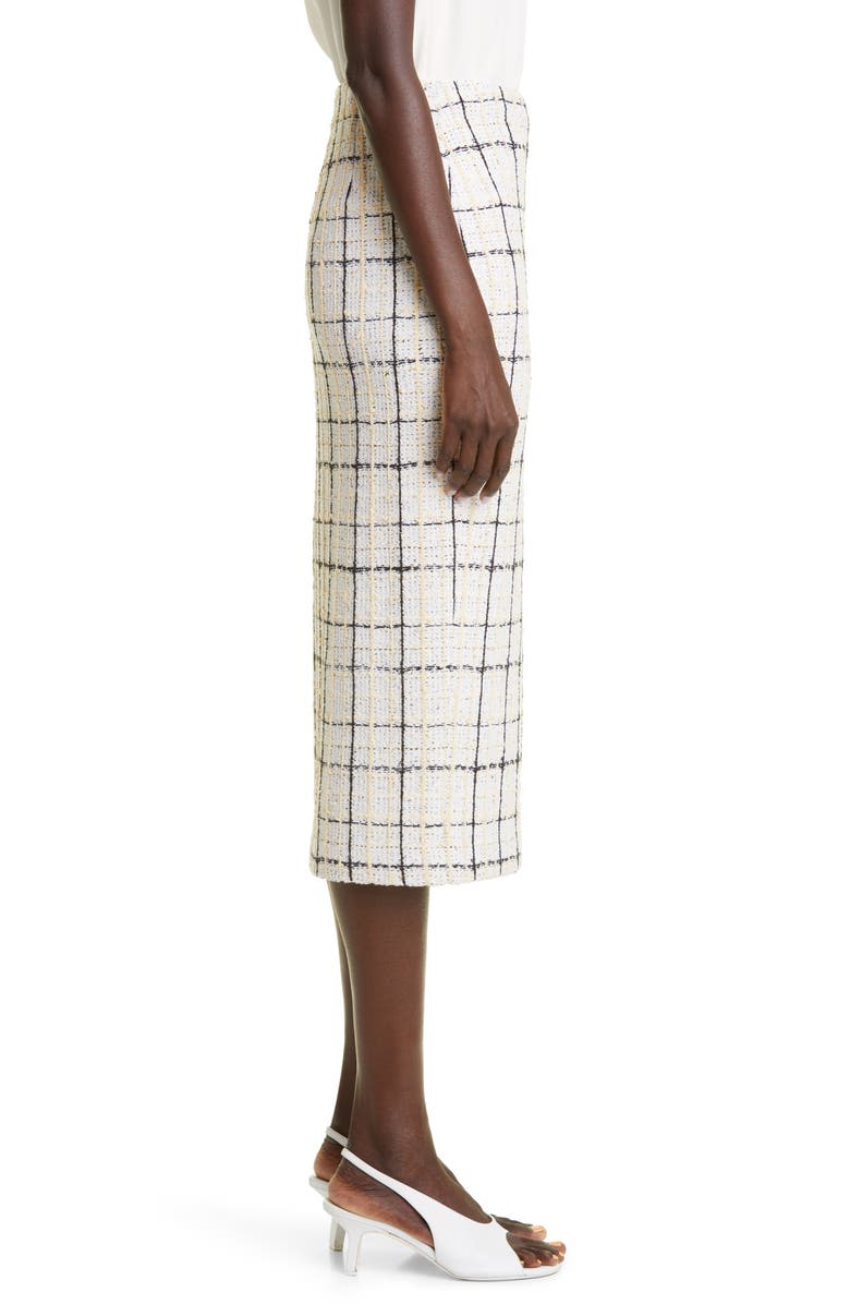 St. John Collection Check Bouclé Tweed Knit Wrap Skirt, Alternate, color, 