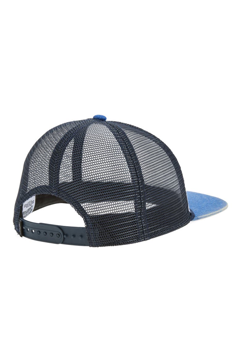 Logo Detail Trucker Hat, Alternate, color, DENIM