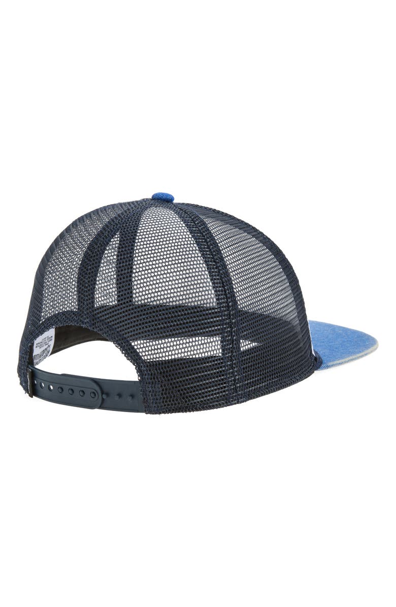 Billionaire Boys Club Logo Detail Trucker Hat, Alternate, color, Denim