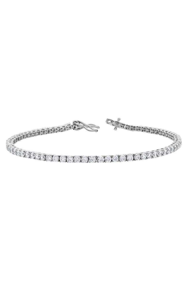 Azora 4 Ct 10K Gold Lab Grown Tennis Bracelet, Main, color, 10K White Gold