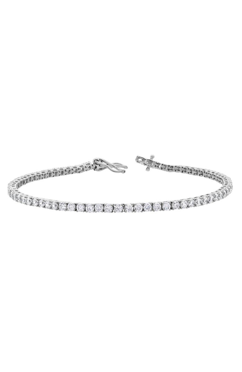 LuvMyJewelry Azora 4 Ct 10K Gold Lab Grown Tennis Bracelet, Main, color, 10K White Gold
