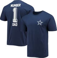 FANATICS Men's Fanatics Branded Navy Dallas Cowboys #1 Dad T-Shirt