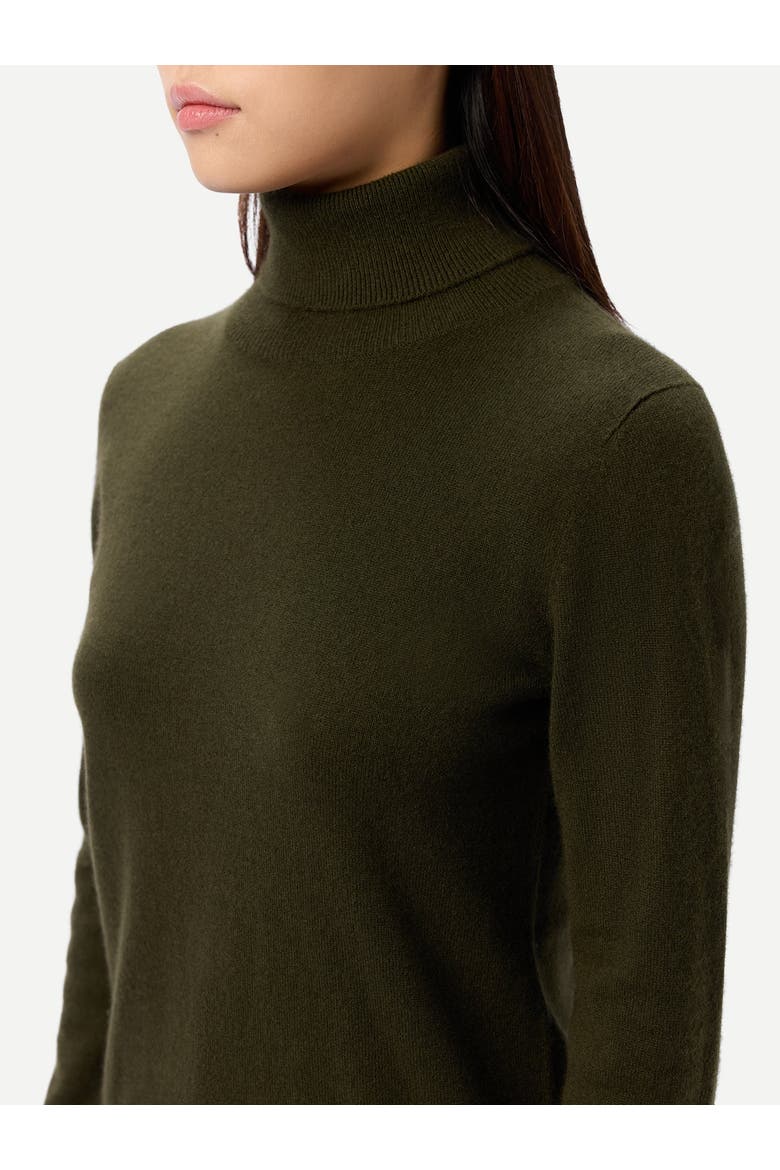 Timeless Cashmere Turtleneck Sweater, Alternate, color, avocado