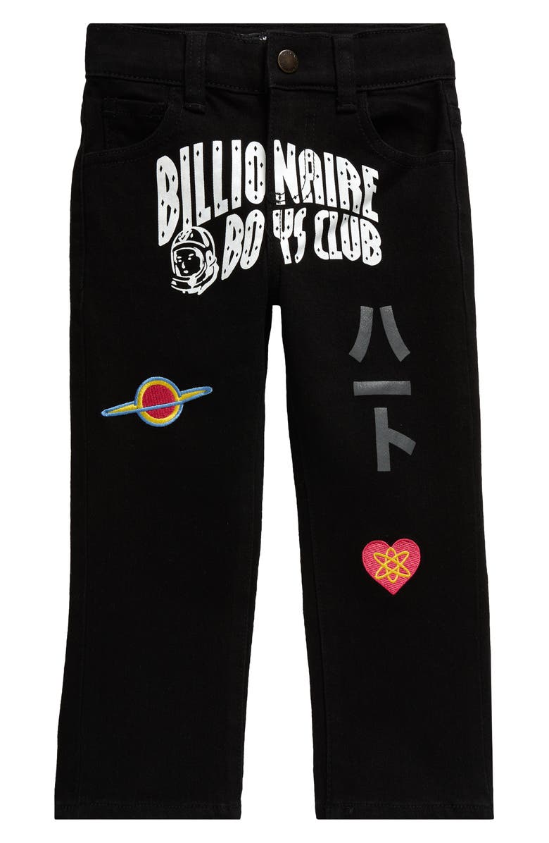 Billionaire Boys Club Kids' Heart Graphic Denim Jeans, Main, color, Black