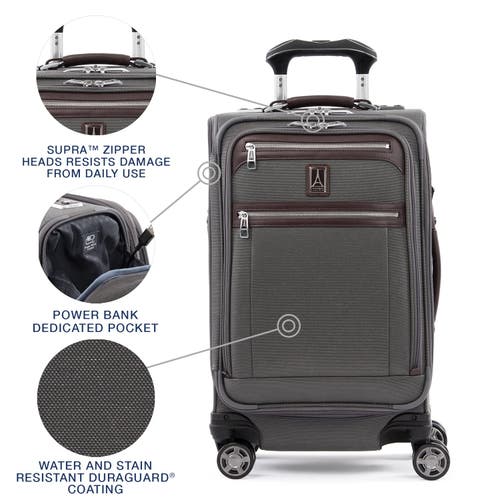 Travelpro Platinum Elite Softside Expandable Carry-on 21-inch Luggage In Vintage Grey