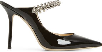 Jimmy Choo Bing Crystal Embellished Patent Mule Nordstrom