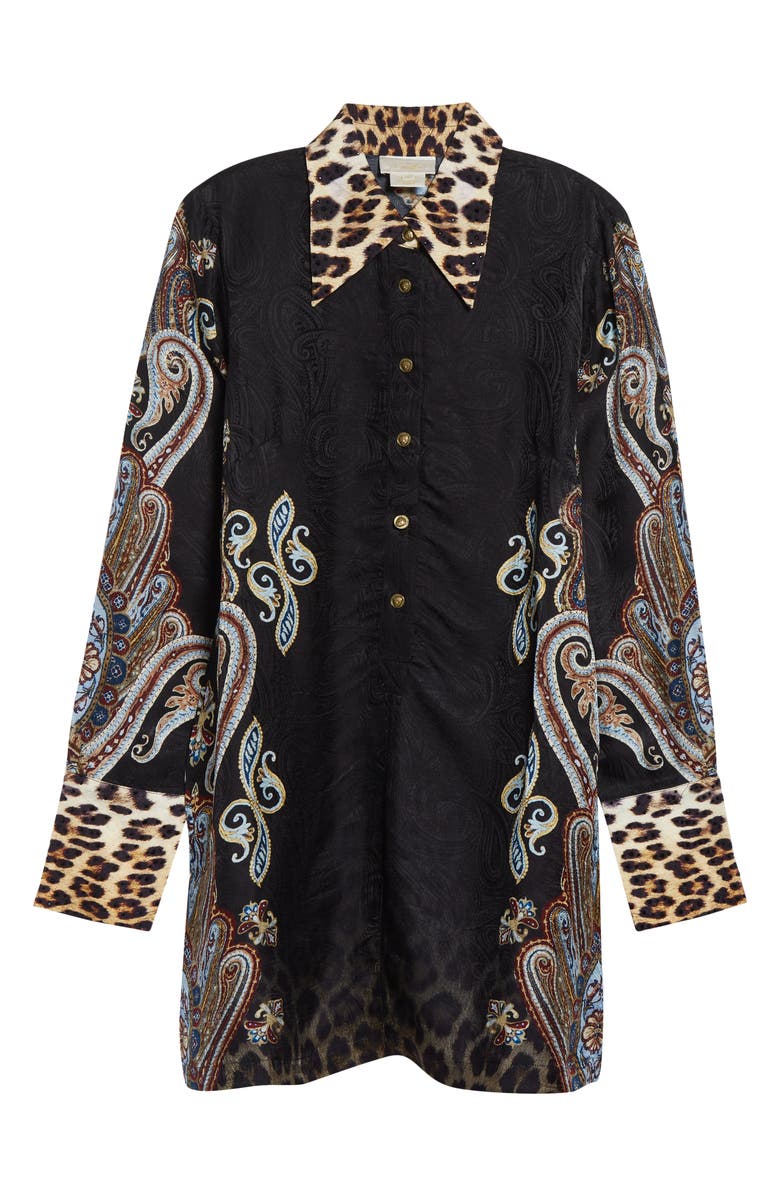 Camilla Istanbul Animalia Long Sleeve Shirtdress, Alternate, color, Istanbul Animalia