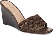 Veronica Beard Ellen Macramé Wedge Slide Sandal