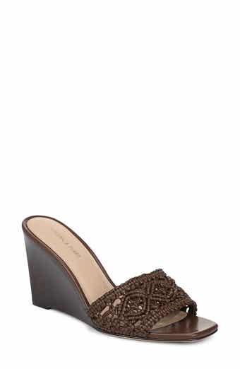 Ellen Macramé Wedge Slide Sandal
