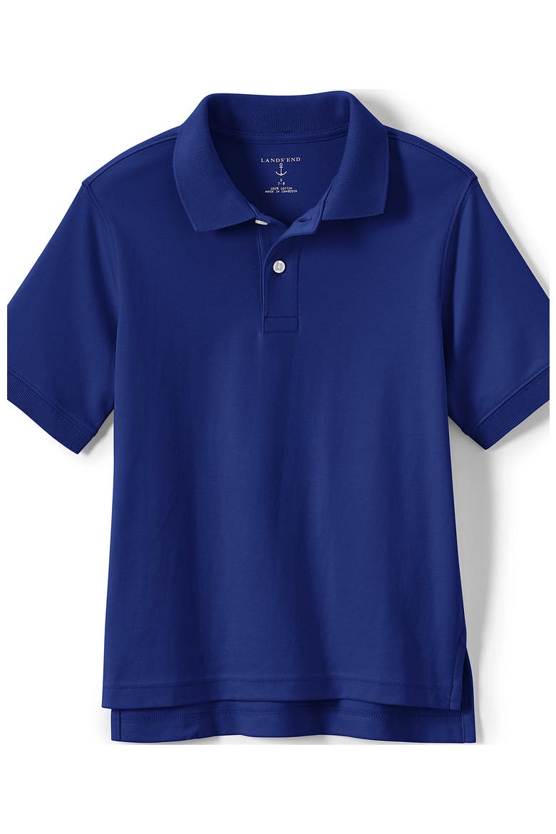 School Uniform Kids Short Sleeve Interlock Polo Shirt, Alternate, color, Cobalt