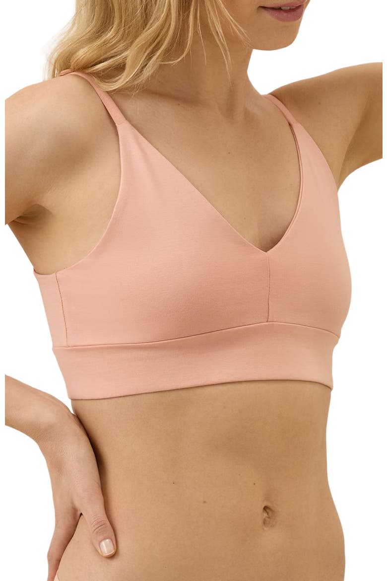 Everyday Classic T-Shirt Bra Made With Organic Cotton, Alternate, color, Peach