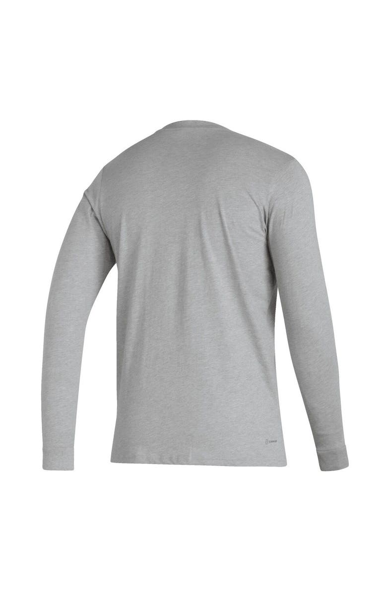 adidas Men's adidas Heather Gray LAFC Icon AEROREADY Long Sleeve T-Shirt, Alternate, color, Heather Gray