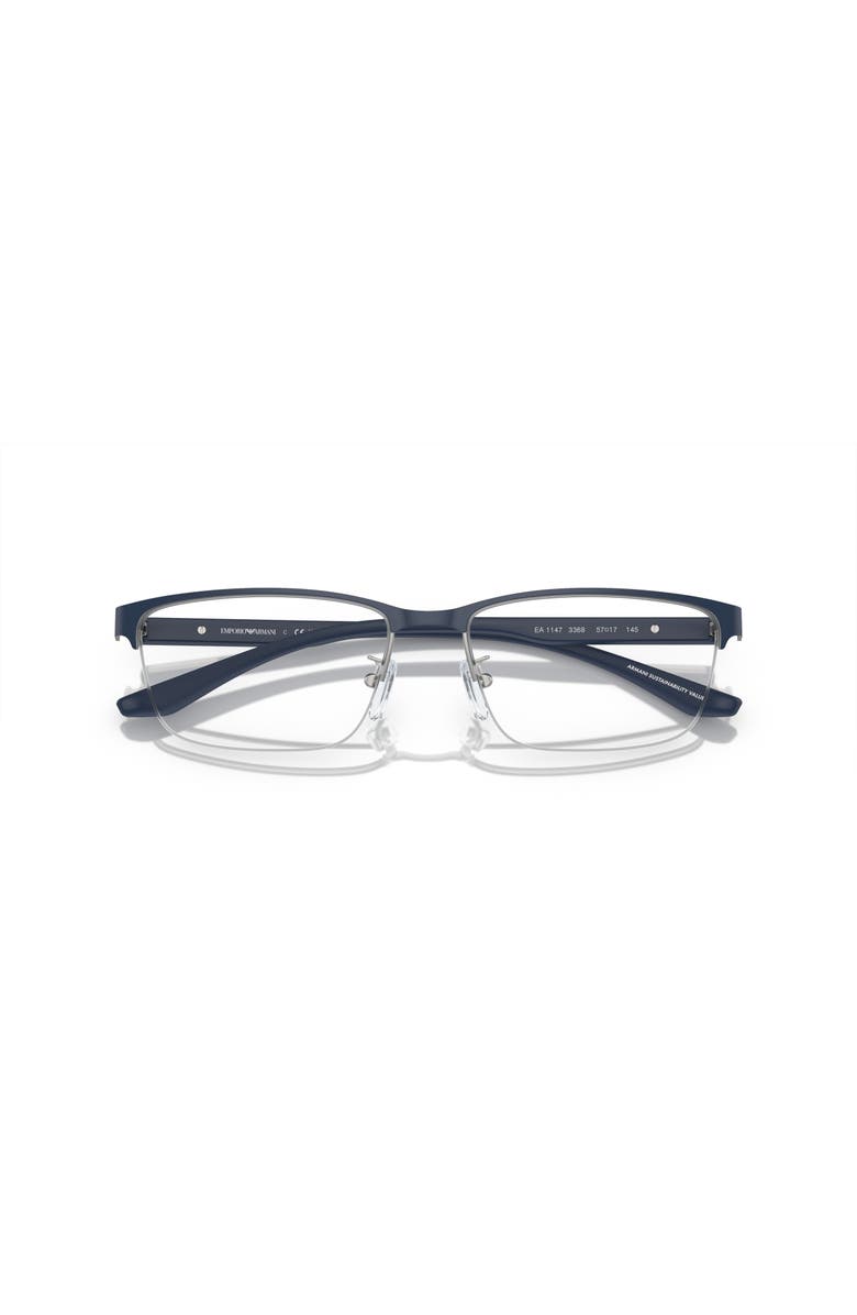 Emporio Armani 55mm Rectangle optical glasses, Alternate, color, Blue