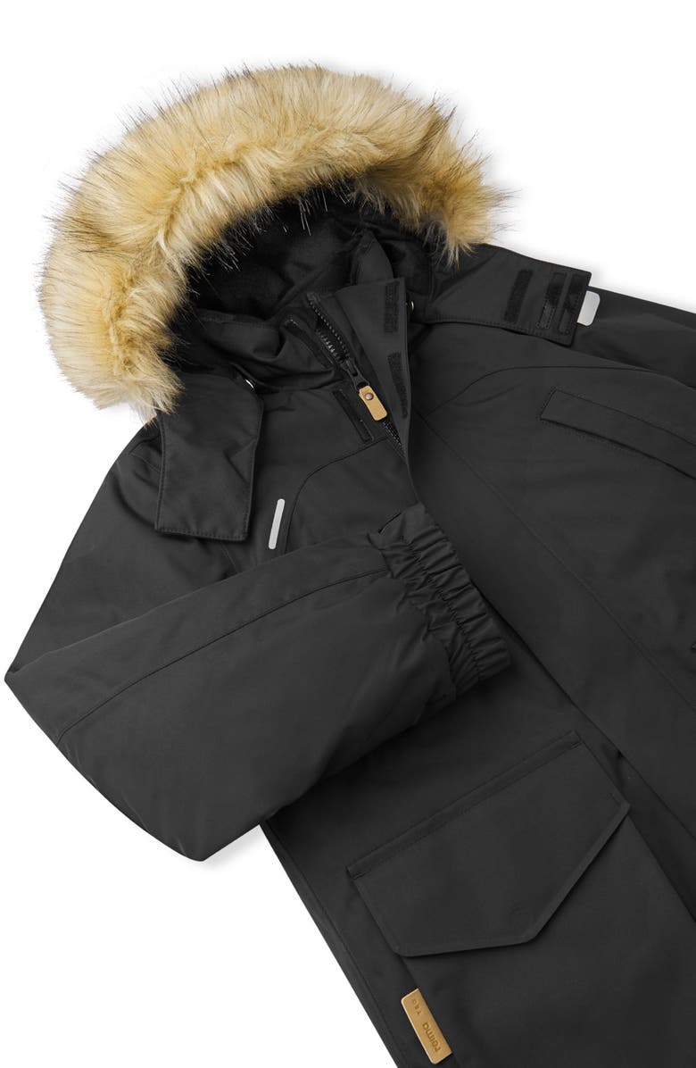 Reima Kids' Serkku Waterproof Down & Feather Fill Jacket with Faux Fur Trim, Alternate, color,