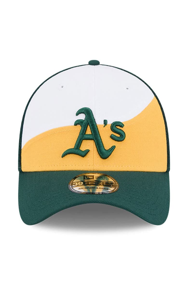 New Era Men's New Era  Gold/Dark Green Athletics 2025 Spring Training 39THIRTY Flex Hat, Alternate, color, 