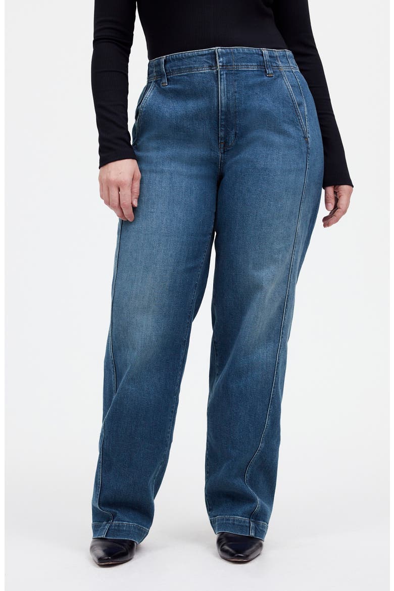 Tapered Seamed Jeans, Alternate, color, CALVERT WASH