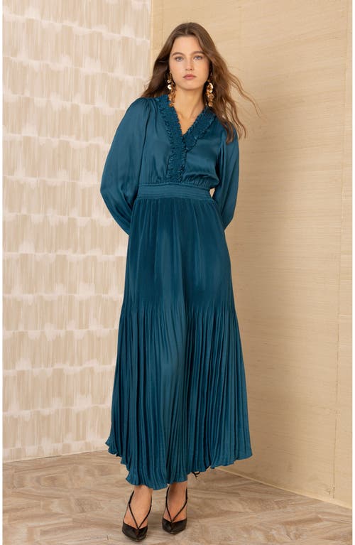Hale Bob Alisson Charmeuse Dress In Blue