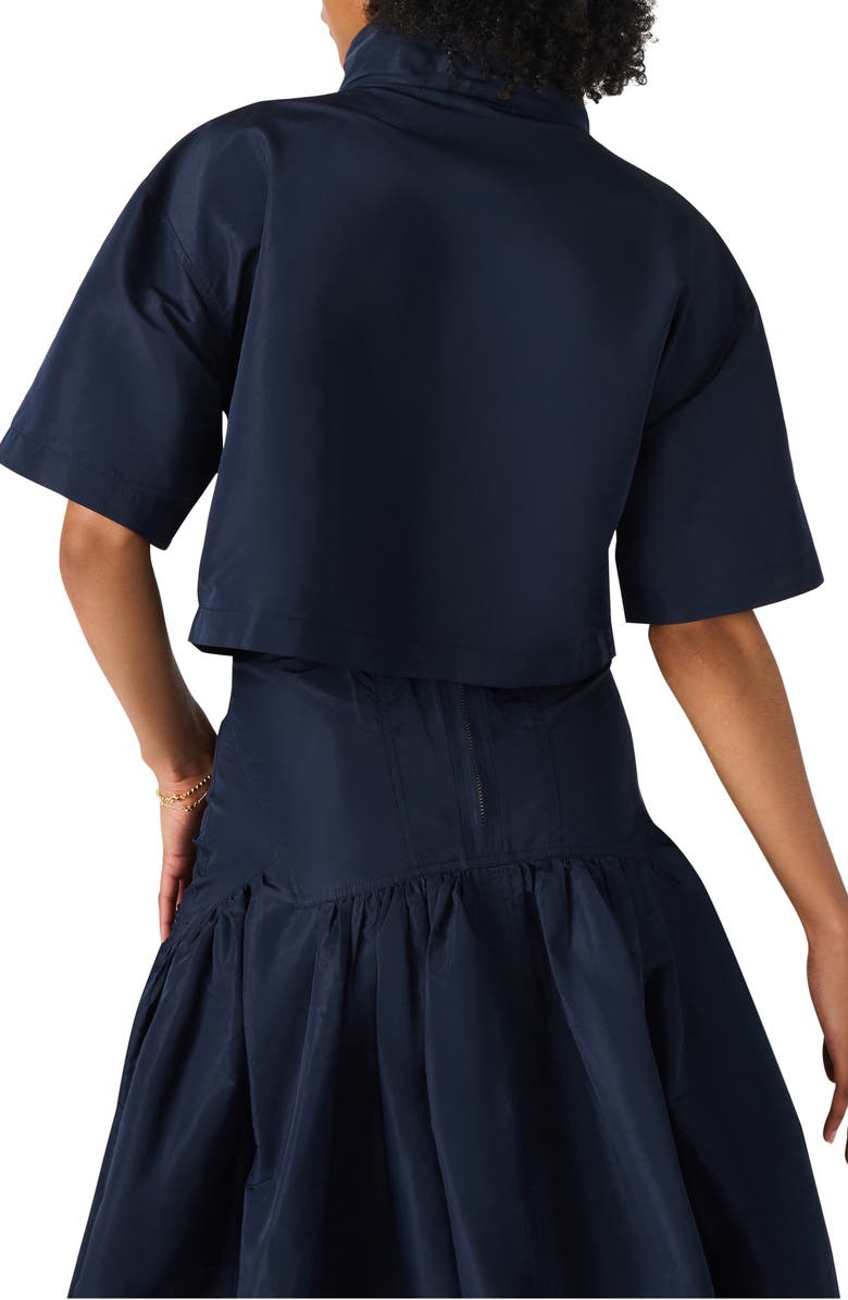 Steve Madden Henri Half Zip Top, Alternate, color, Midnight