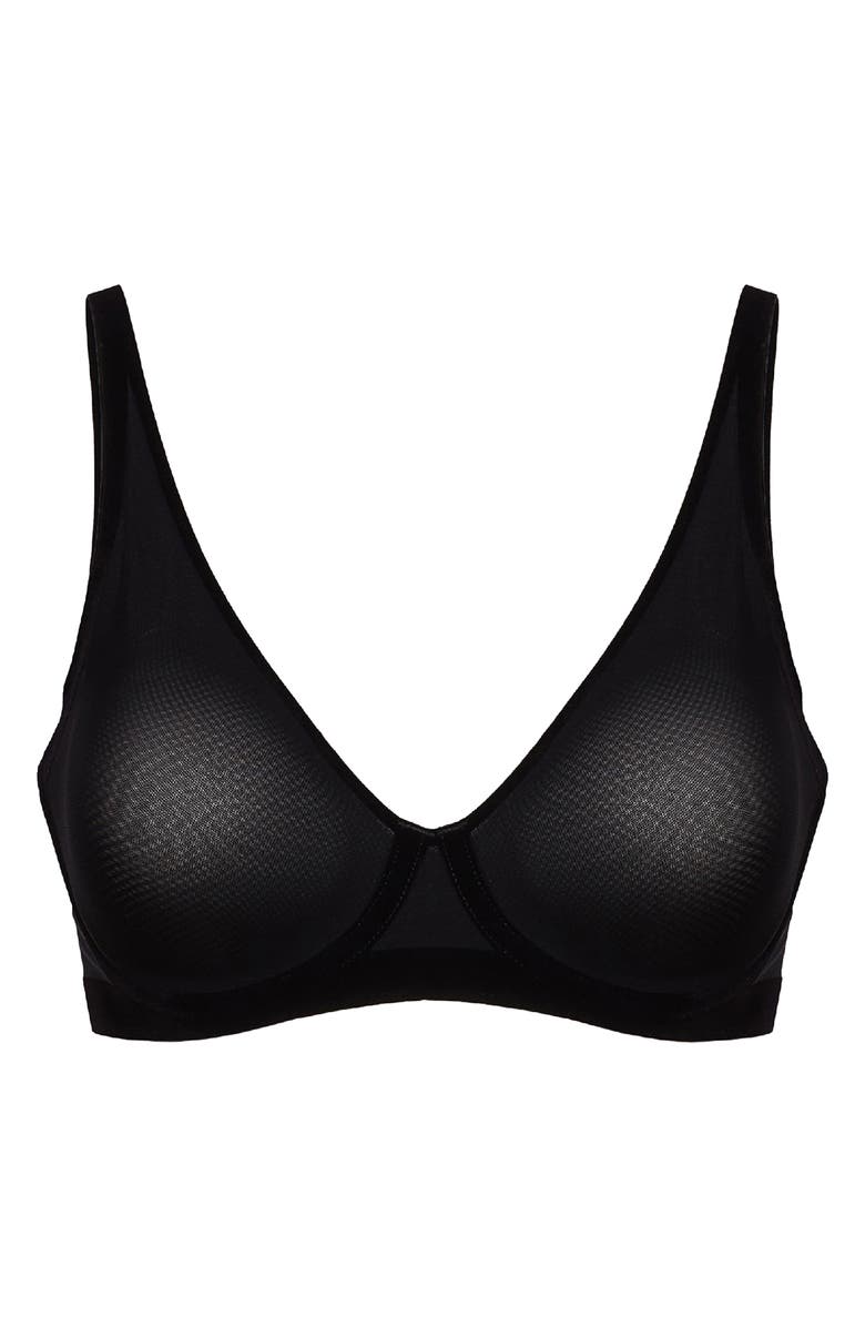Wolford Tulle Underwire T-Shirt Bra, Alternate, color, Black