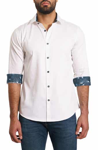Jared Lang Trim Fit Solid Button-Up Shirt