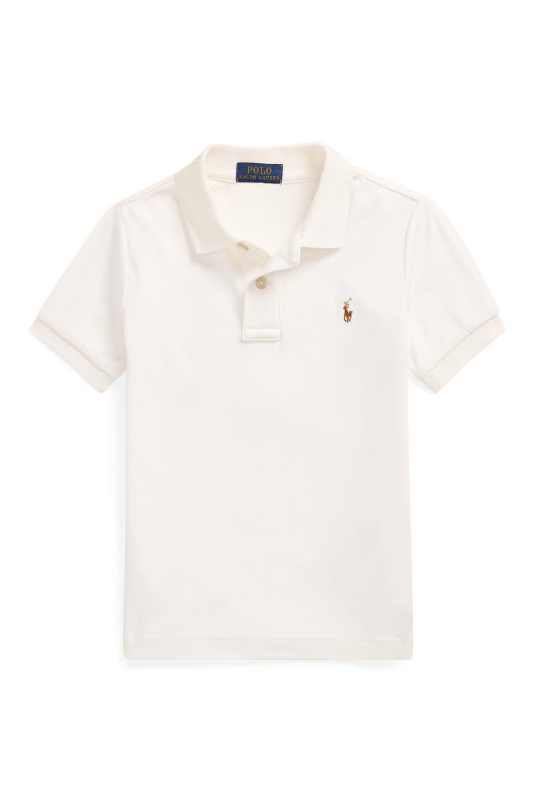 Kids' Basic Solid Cotton Polo, Main, color, WHITE