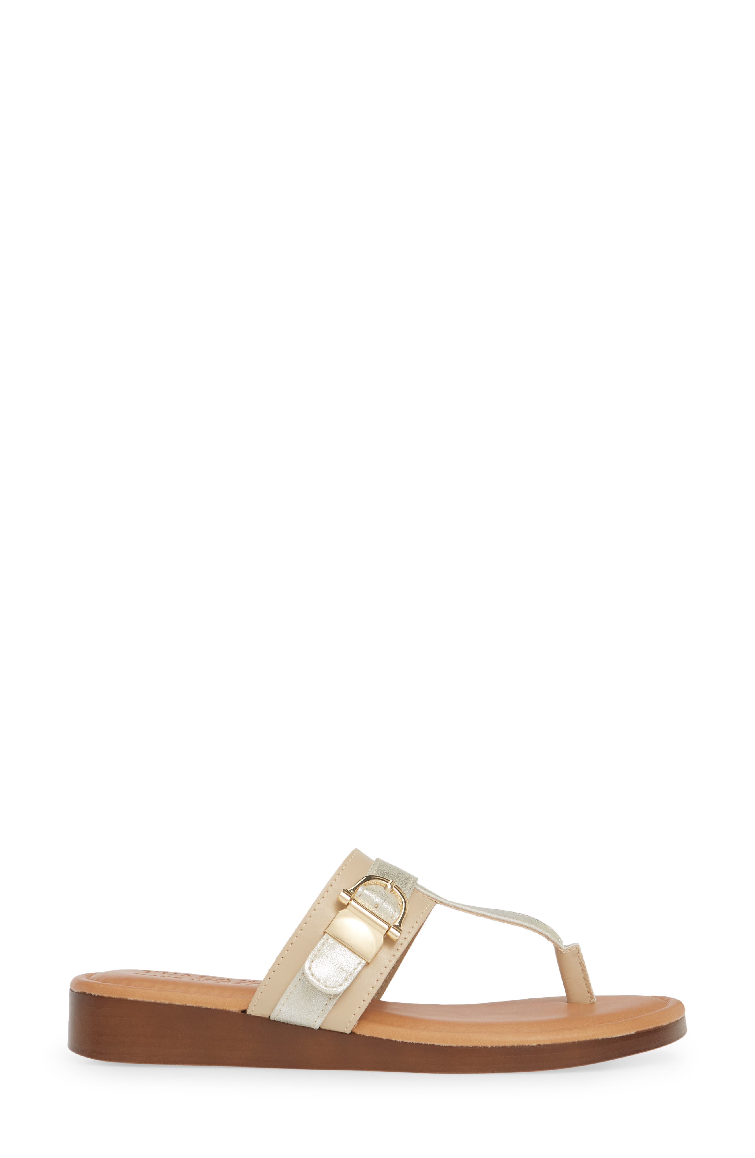 Cadenza Flip Flop, Alternate, color, NATURAL METALLIC FAUX LEATHER