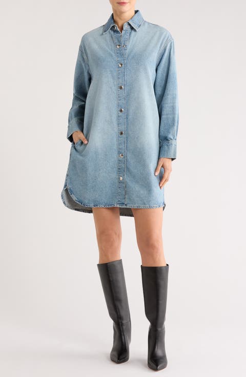 Faye Long Sleeve Denim Dress