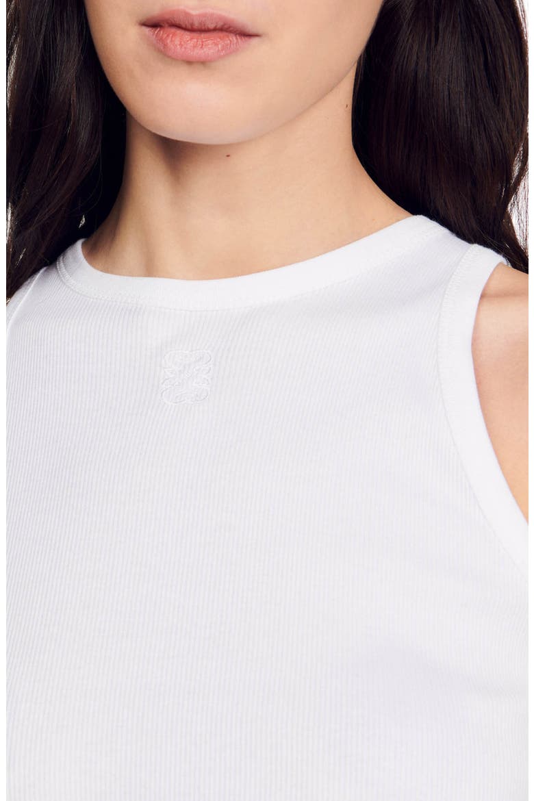 Embroidered vest top, Alternate, color, WHITE