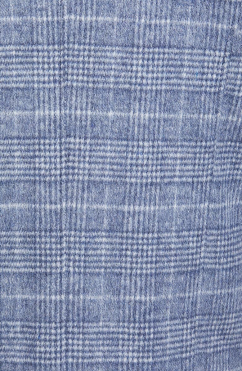 Johnston & Murphy Upton Wool Blend Car Coat, Alternate, color, Navy Plaid