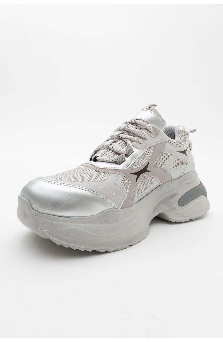 Prologue Shoes Marron Sport Sneakers, Alternate, color, Silver Faux Leather