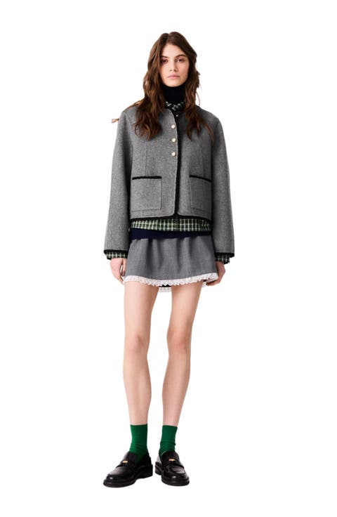 Short double-faced coat