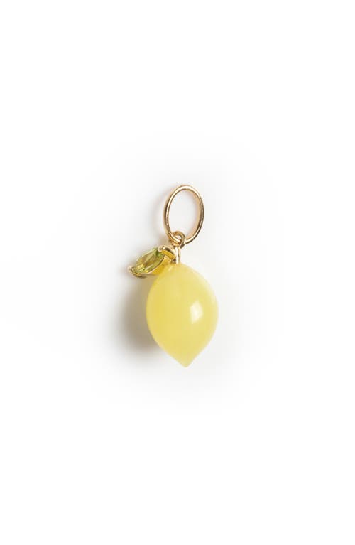 Local Eclectic Lemon Foodie Charm In Yellow