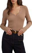 Reiss Lara Lace Detail Rib Sweater