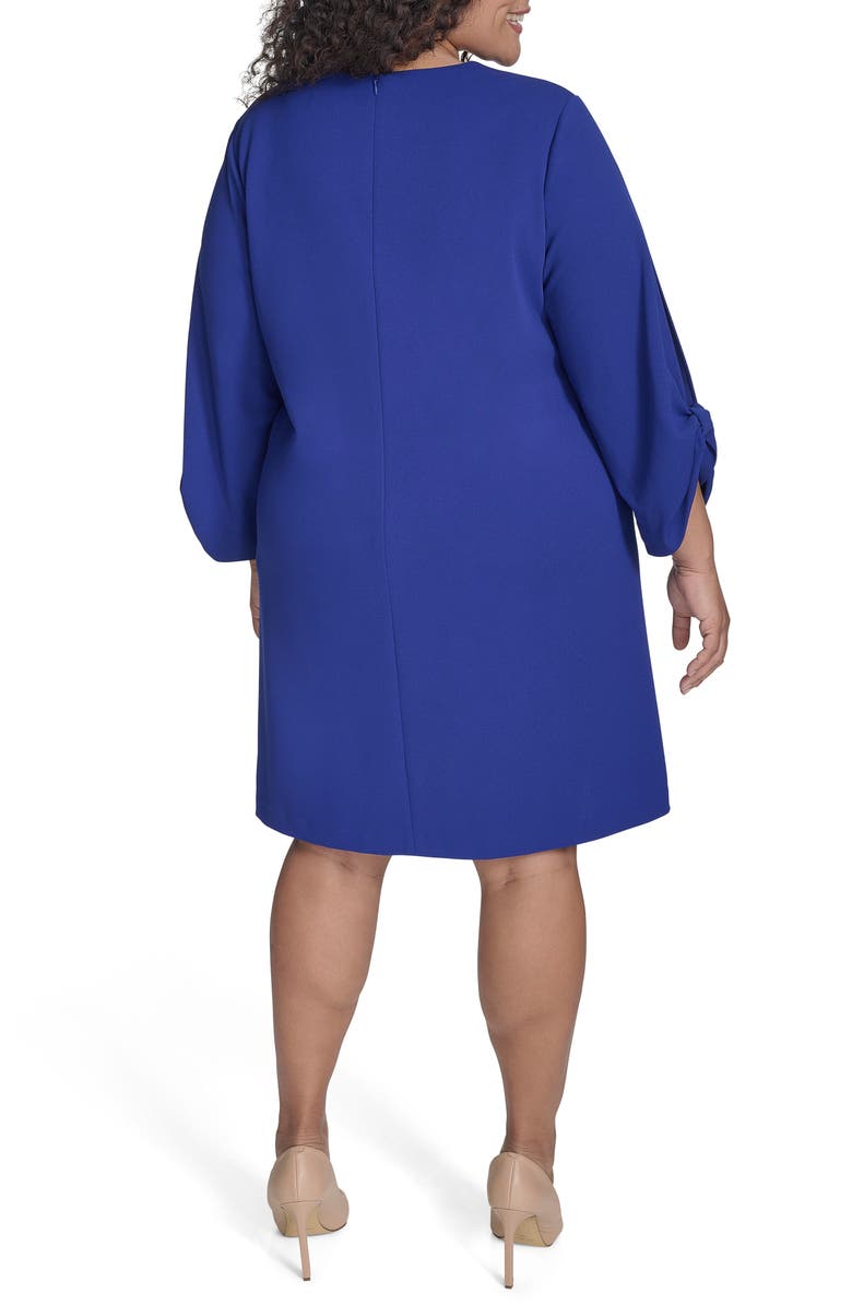 Calvin Klein Bow Split Sleeve Shift Dress, Alternate, color, Ultramarine